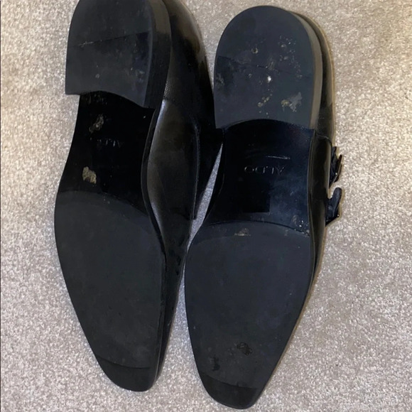 Aldo black leather men shoes 13 - Picture 4 of 8